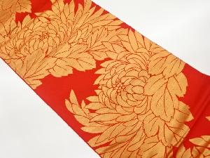 菊模様織出し袋帯